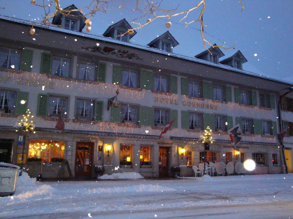 Hotel Restaurant Krone Aarberg Exterior foto